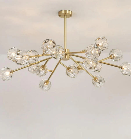 CRYSTAL BALL ROUND CLUSTER CHANDELIER