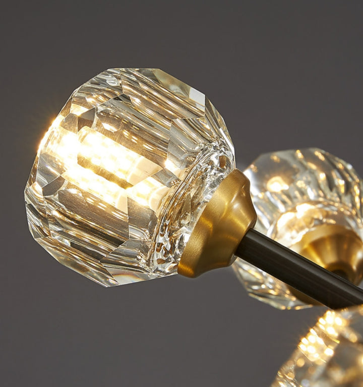 CRYSTAL BALL ROUND CLUSTER CHANDELIER