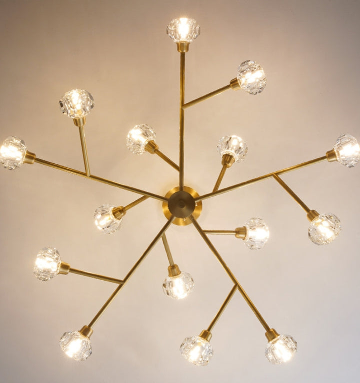 CRYSTAL BALL ROUND CLUSTER CHANDELIER