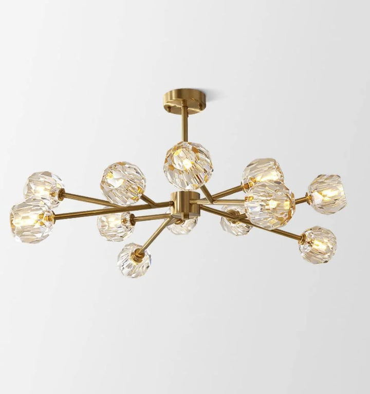 CRYSTAL BALL ROUND CLUSTER CHANDELIER