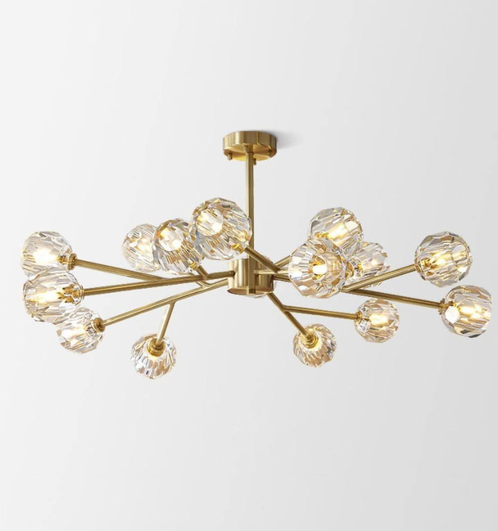 CRYSTAL BALL ROUND CLUSTER CHANDELIER