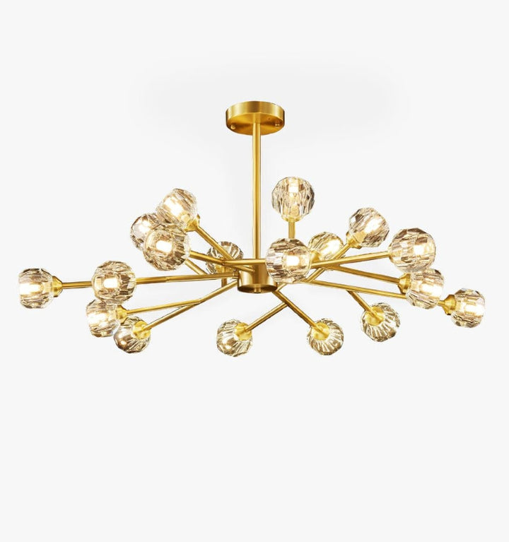 CRYSTAL BALL ROUND CLUSTER CHANDELIER