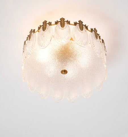 Decorative Pattern Glass Round Chandelier