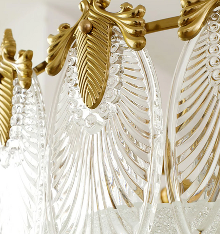 Decorative Pattern Glass Round Chandelier