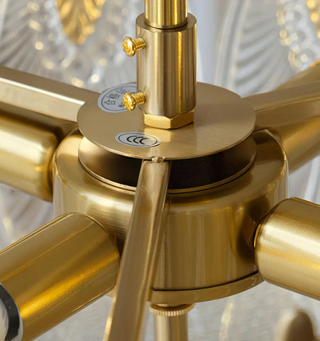 Decorative Pattern Glass Round Chandelier