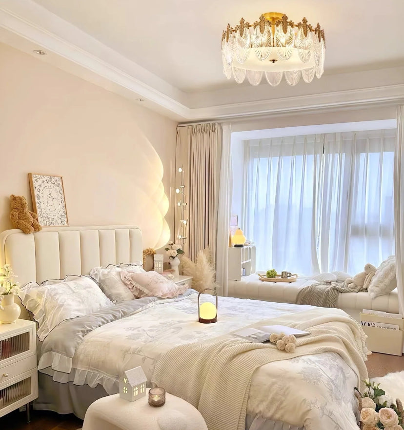 Decorative Pattern Glass Round Chandelier