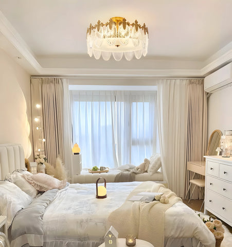 Decorative Pattern Glass Round Chandelier