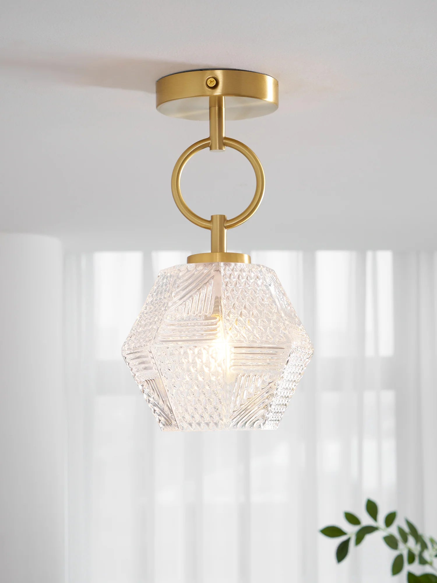 Diamond Cut Art Deco Ceiling Light - Yiarolight