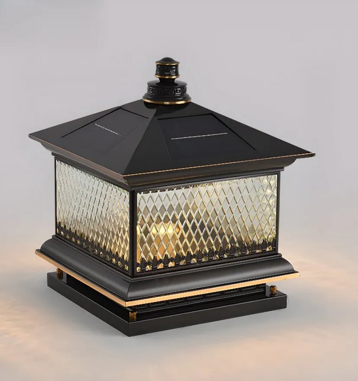 Diamond Solar Post Outdoor Light