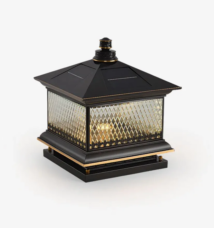 Diamond Solar Post Outdoor Light