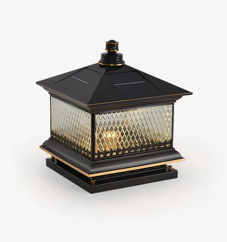 Diamond Solar Post Outdoor Light