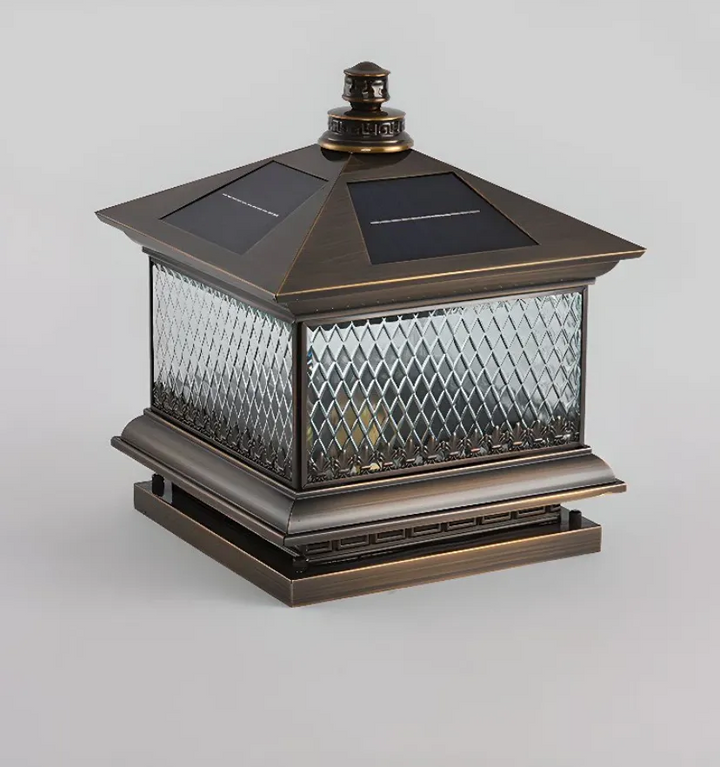 Diamond Solar Post Outdoor Light