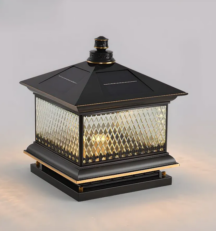 Diamond Solar Post Outdoor Light