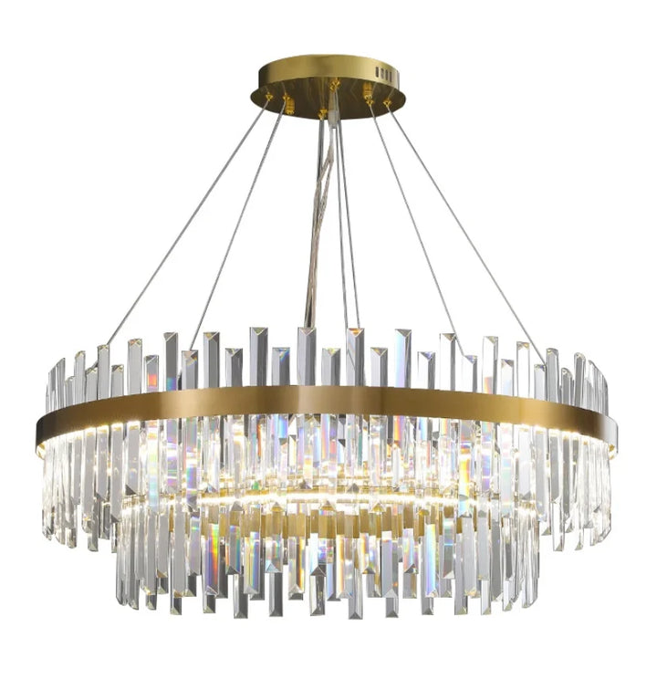 DUAL CRYSTAL CHANDELIER