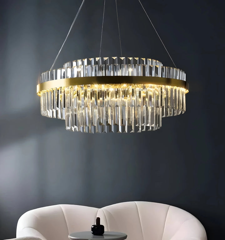 DUAL CRYSTAL CHANDELIER