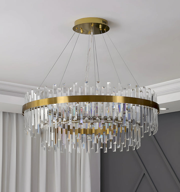 DUAL CRYSTAL CHANDELIER