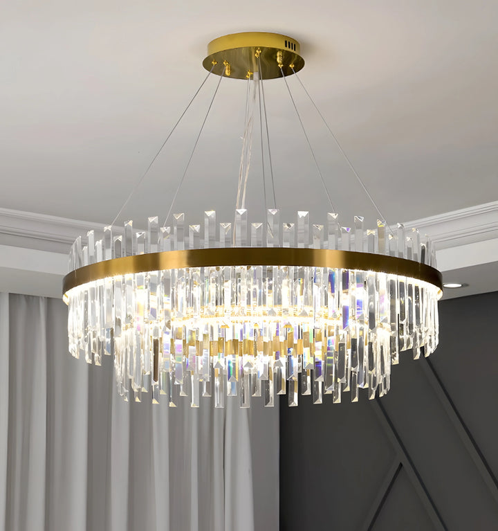 DUAL CRYSTAL CHANDELIER