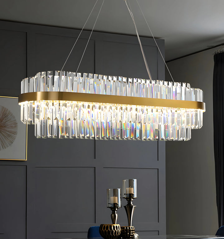 DUAL CRYSTAL CHANDELIER