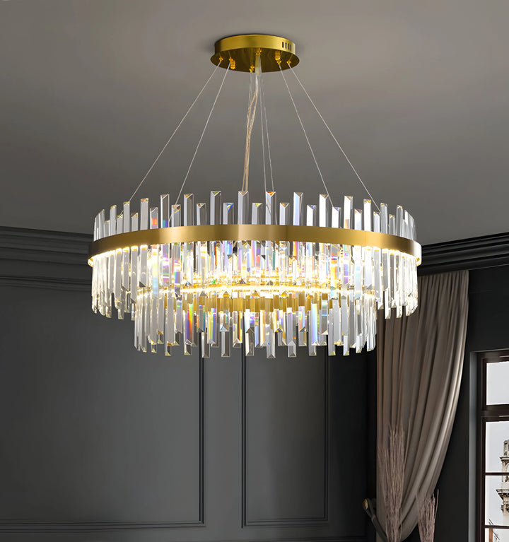 DUAL CRYSTAL CHANDELIER