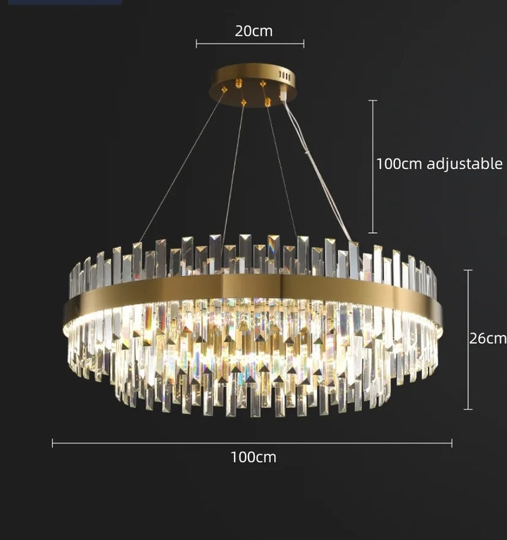 DUAL CRYSTAL CHANDELIER