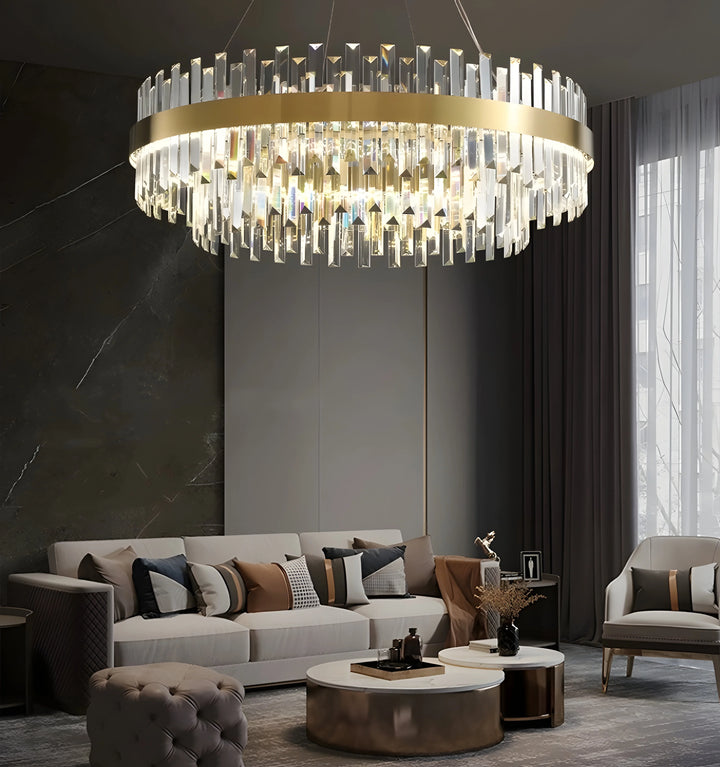 DUAL CRYSTAL CHANDELIER