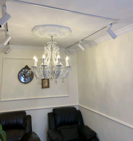Floral Crystal Candle Chandelier