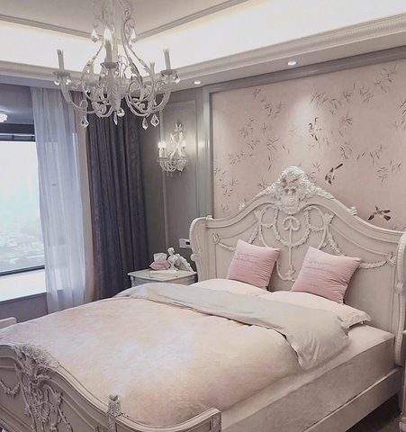 Floral Crystal Candle Chandelier