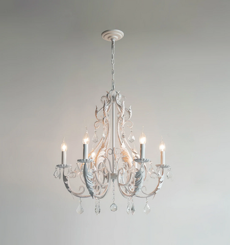 Floral Crystal Candle Chandelier