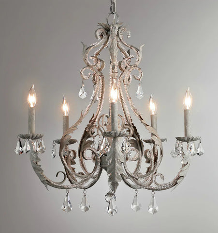 Floral Crystal Candle Chandelier