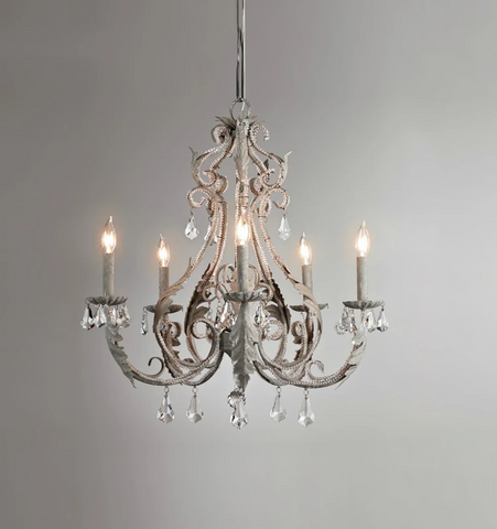 Floral Crystal Candle Chandelier