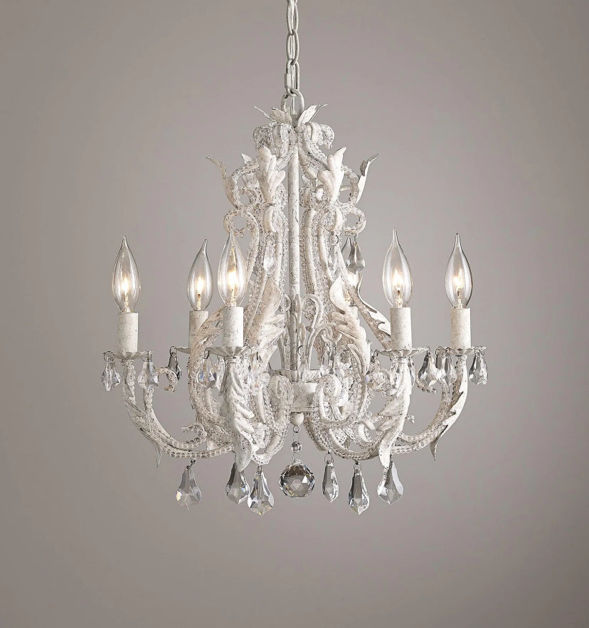 Floral Crystal Candle Chandelier