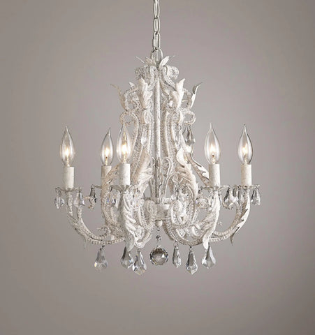 Floral Crystal Candle Chandelier