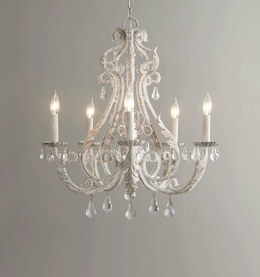 Floral Crystal Candle Chandelier