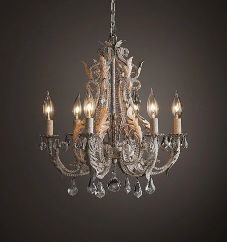 Floral Crystal Candle Chandelier