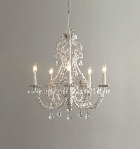 Floral Crystal Candle Chandelier