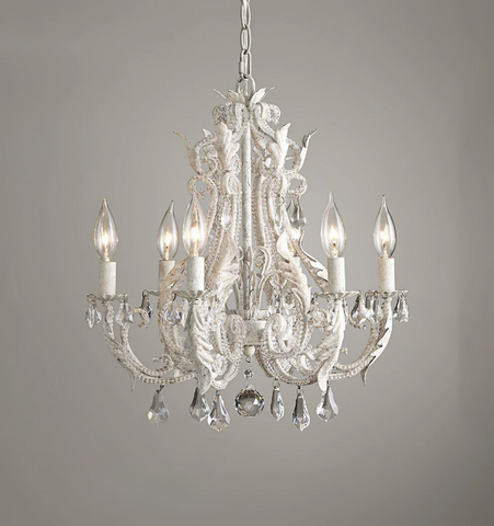Floral Crystal Candle Chandelier