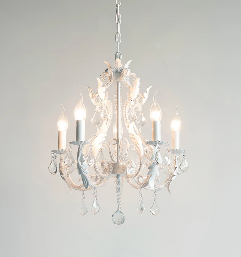 Floral Crystal Candle Chandelier