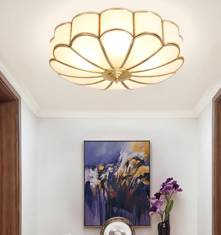 Flower Shape Glass Recessed Ceiling Light