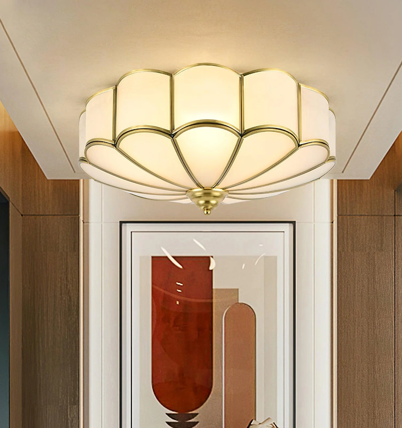 Flower Shape Glass Recessed Ceiling Light