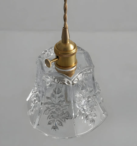 FRENCH RELIEF GLASS PENDANT LIGHT