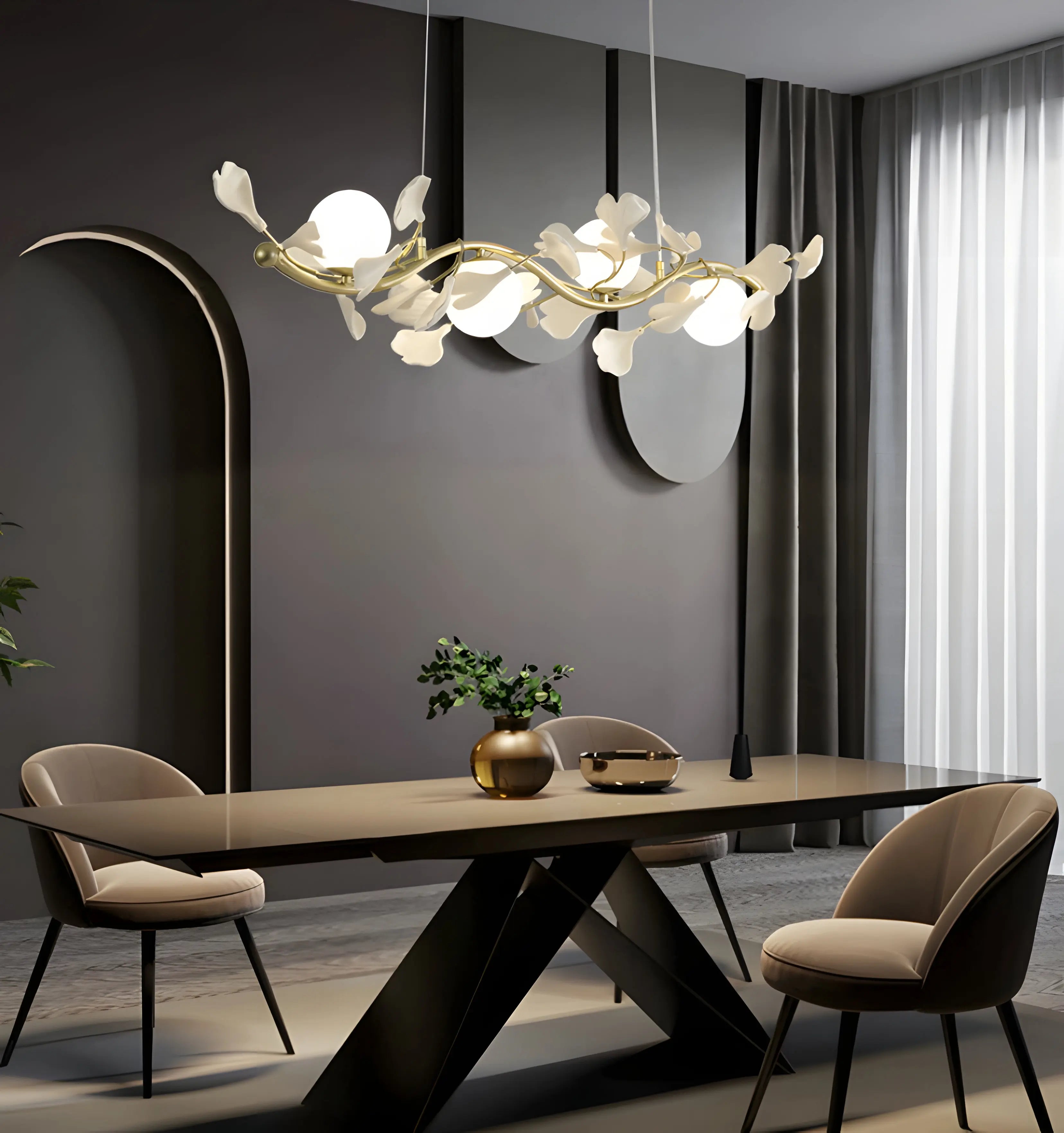 Gingko Glass Chandelier