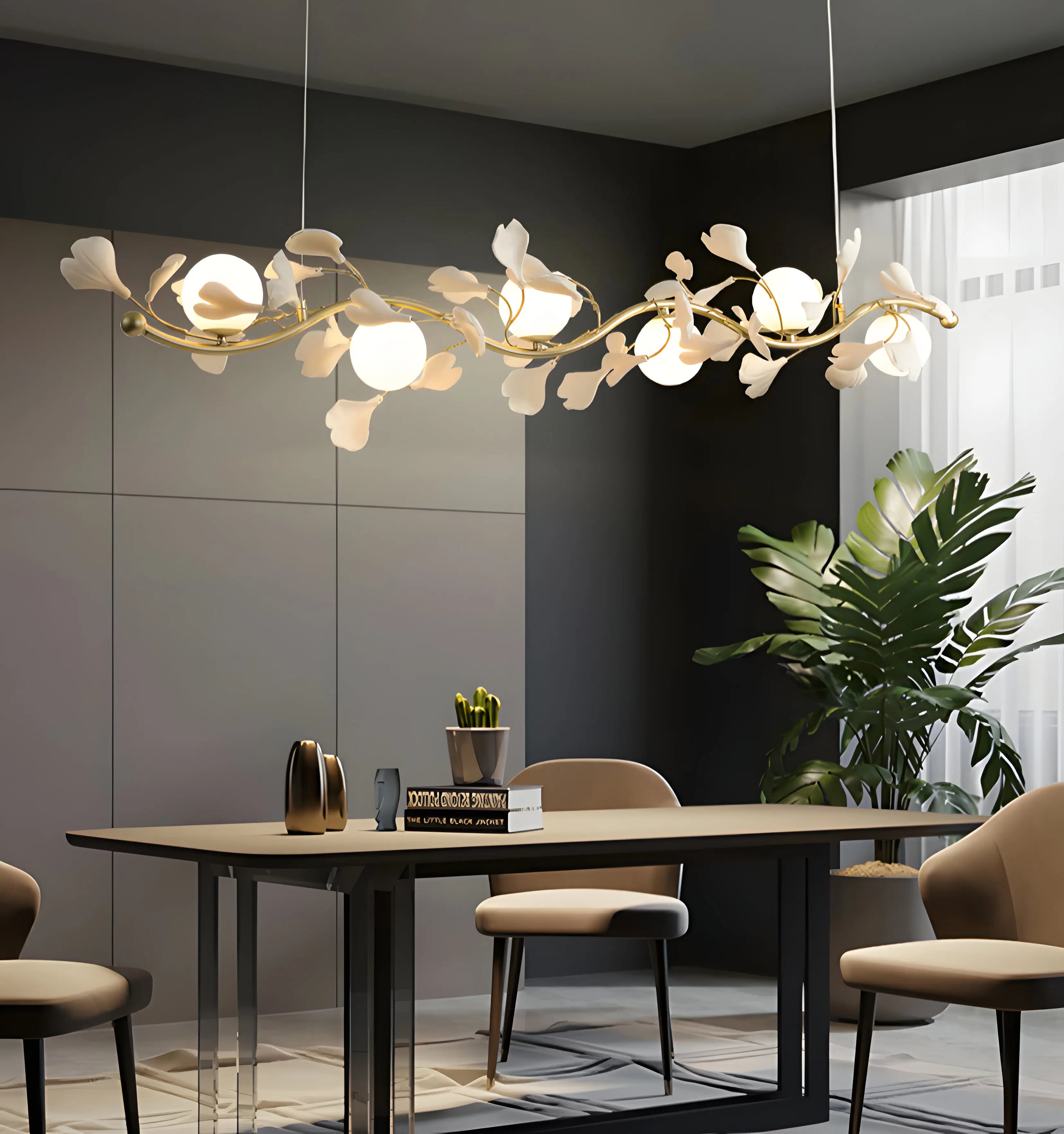 Gingko Glass Chandelier