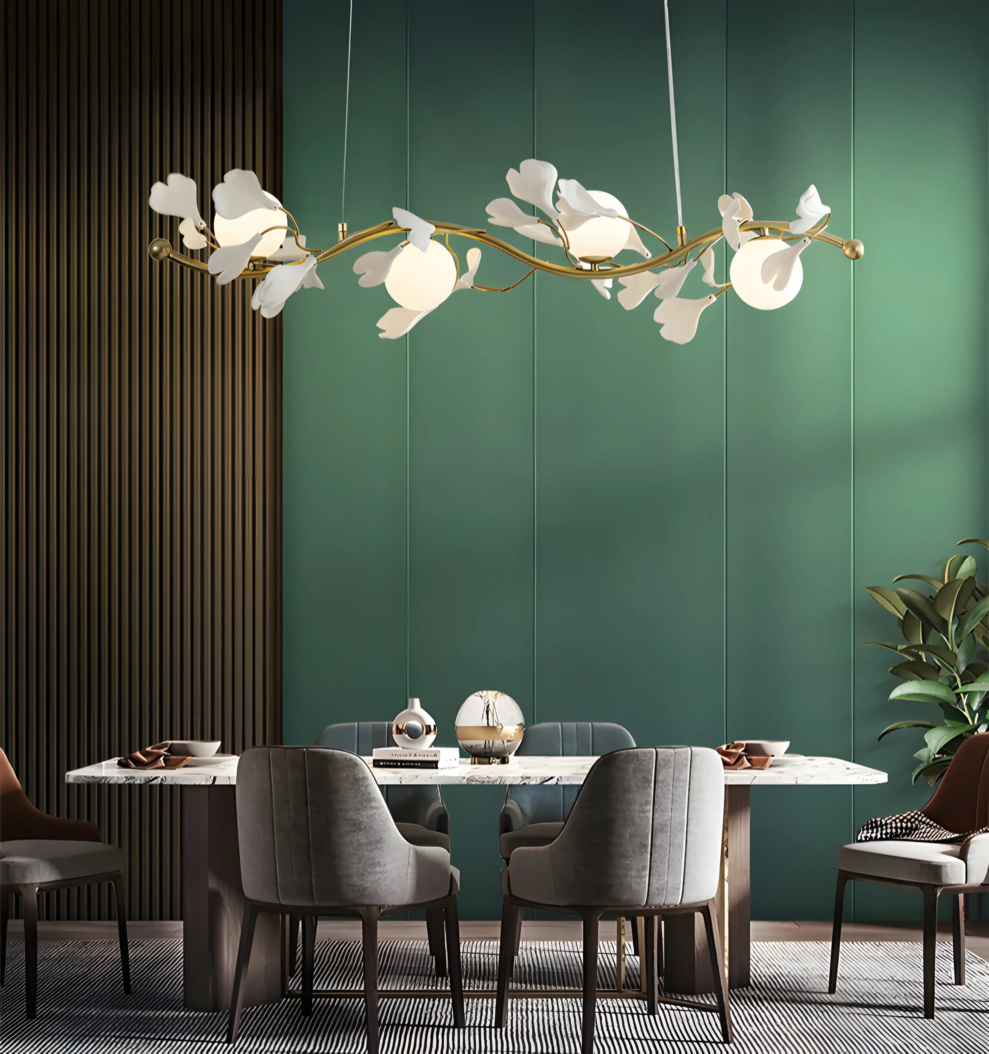 Gingko Glass Chandelier