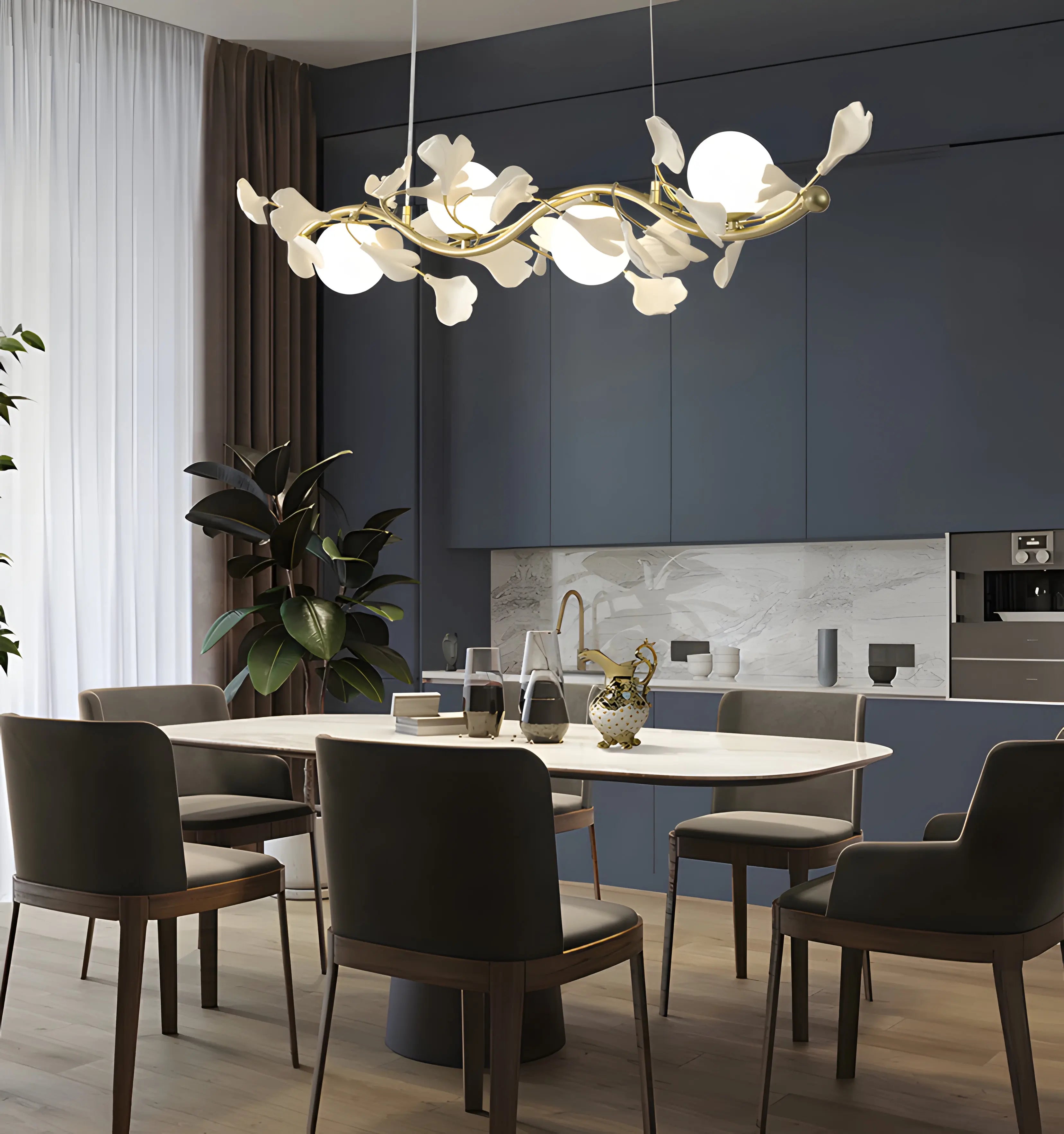 Gingko Glass Chandelier