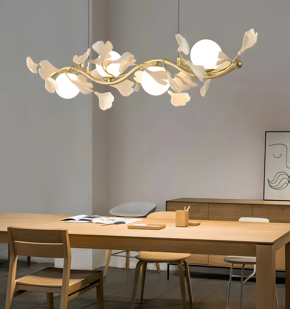 Gingko Glass Chandelier