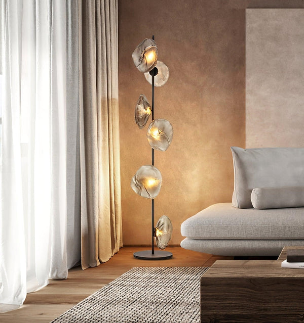 GLASS PETALS FLOOR LAMP