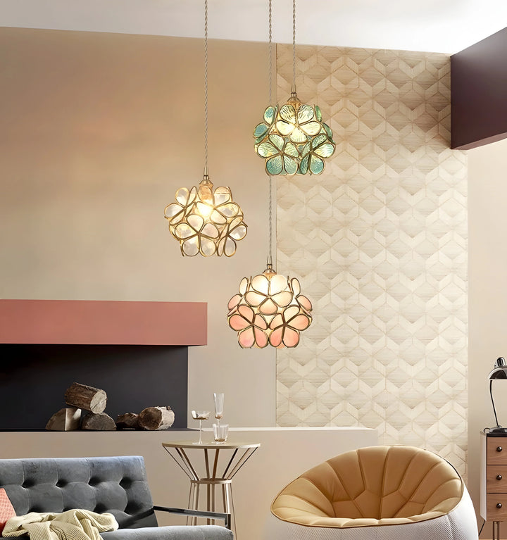 GLASS PETAL PENDANT LIGHT