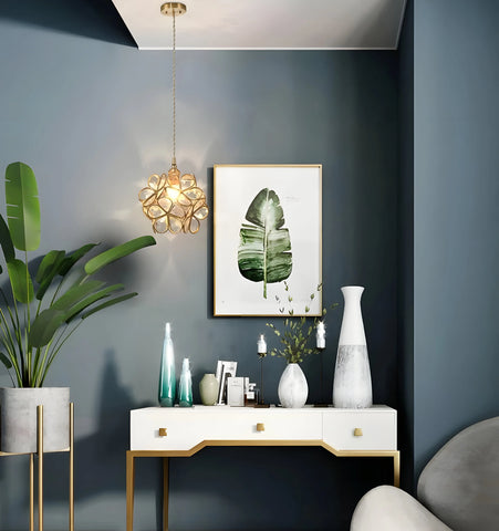 GLASS PETAL PENDANT LIGHT