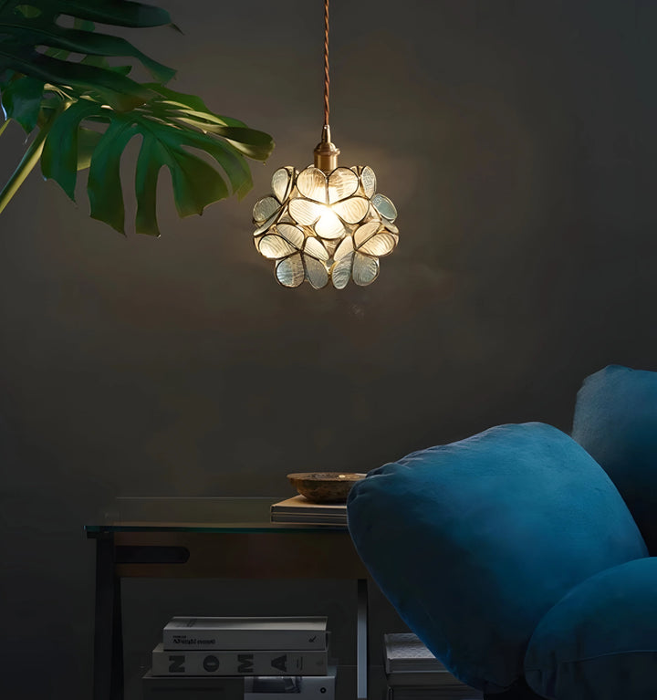 GLASS PETAL PENDANT LIGHT