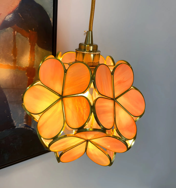 GLASS PETAL PENDANT LIGHT